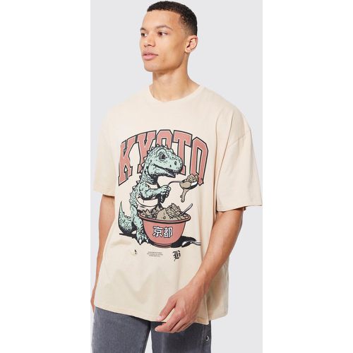 Tall - T-shirt oversize imprimé dinosaure - Boohooman - Modalova