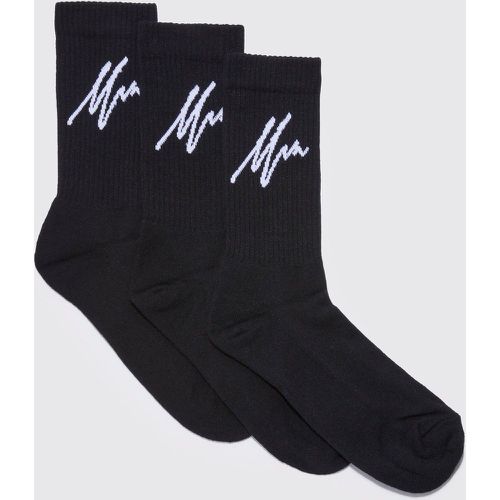 Lot de 3 paires de chaussettes de sport - MAN - ONE SIZE - Boohooman - Modalova