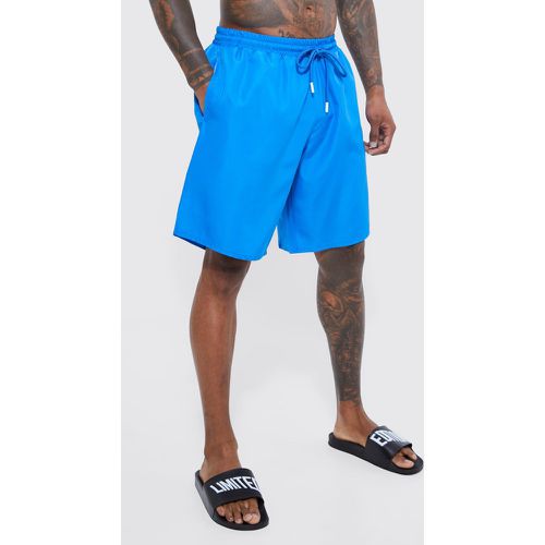 Short de bain long uni - Boohooman - Modalova