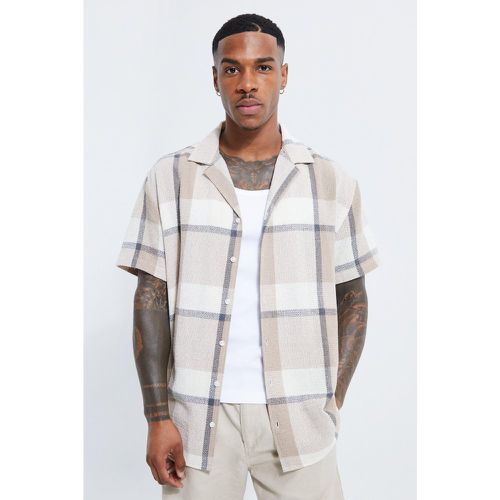 Chemise oversize en lin à manches courtes - XS - Boohooman - Modalova