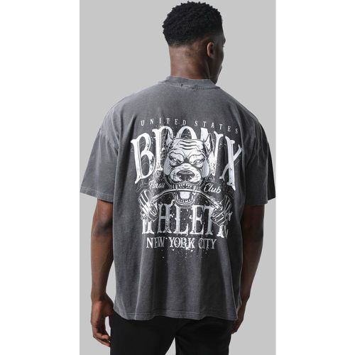 T-shirt de sport oversize à slogan Bronx - MAN Active - Boohooman - Modalova