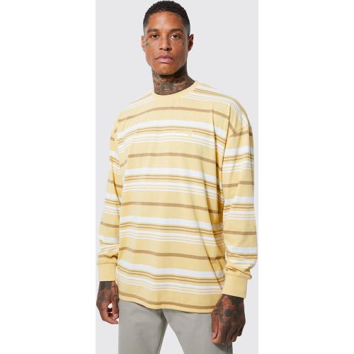 T-shirt oversize rayé - S - Boohooman - Modalova