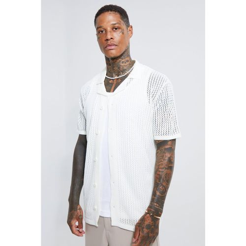 Chemise en maille à manches courtes homme - XL - Boohooman - Modalova