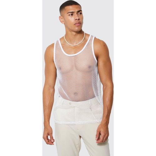 Toosii Débardeur cintré en mesh - M - Boohooman - Modalova