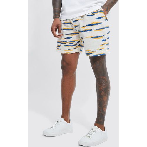 Short brodé élastiqué homme - S - Boohooman - Modalova