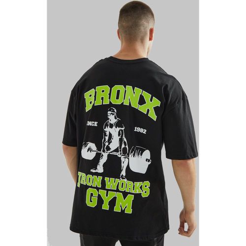 Tall - T-shirt de sport oversize à slogan Bronx - MAN Active - Boohooman - Modalova