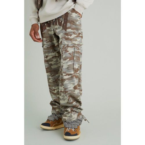 Pantalon cargo décontracté à imprimé camouflage - Boohooman - Modalova