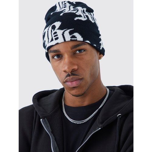 Bonnet en jacquard à logo - ONE SIZE - Boohooman - Modalova