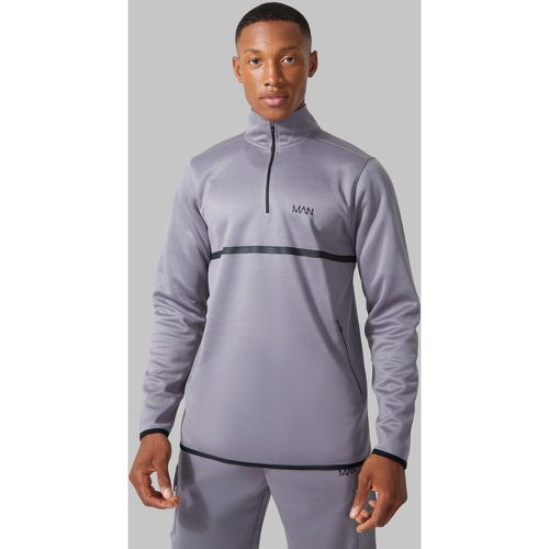 Haut de sport à col zippé homme - L - Boohooman - Modalova