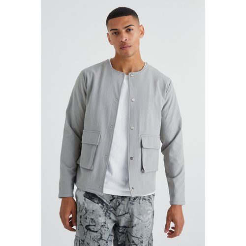 Bomber technique sans col homme - L - Boohooman - Modalova