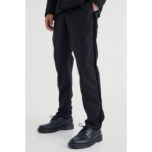 Pantalon slim habillé à empiècement déchiré - 28 - Boohooman - Modalova