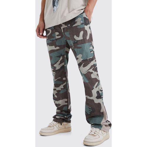 Tall - Pantalon cargo à imprimé camouflage - Boohooman - Modalova
