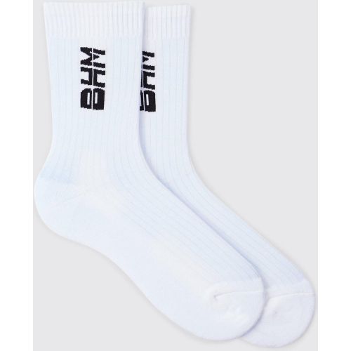Lot de 2 paires de chaussettes à logo - ONE SIZE - Boohooman - Modalova