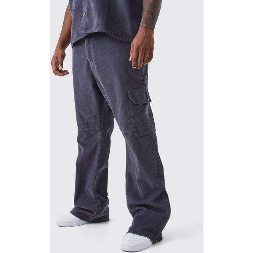 Grande taille - Pantalon cargo côtelé - 42 - Boohooman - Modalova