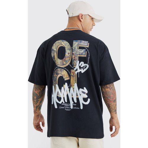 T-shirt oversize imprimé Renaissance - M - Boohooman - Modalova