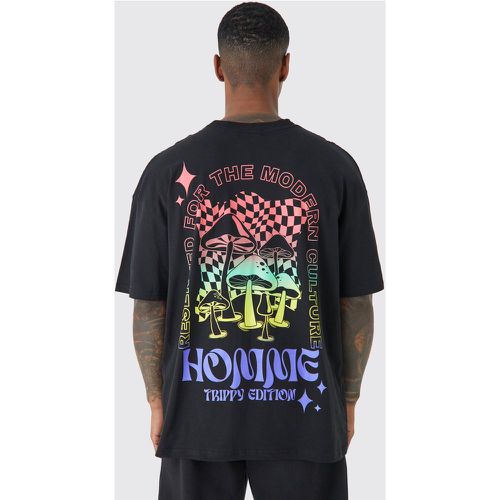 T-shirt oversize imprimé abstrait - Boohooman - Modalova