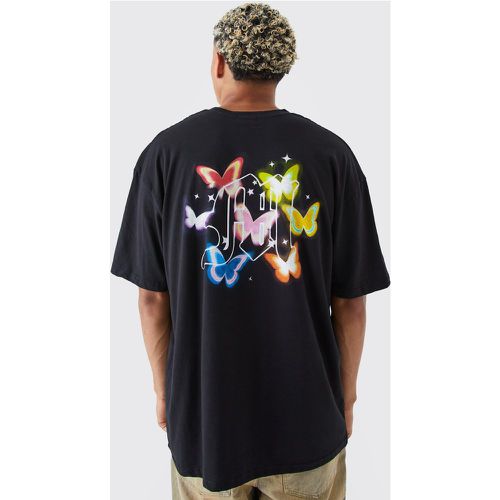 Tall - T-shirt oversize imprimé papillon - Boohooman - Modalova