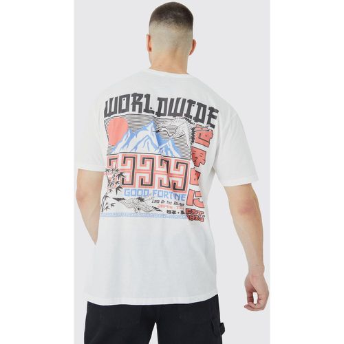 Tall - T-shirt oversize à slogan Good Fortune - Boohooman - Modalova