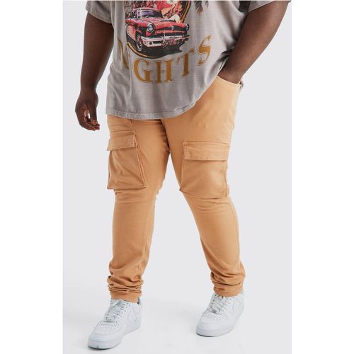 Grande taille - Pantalon cargo skinny zippé - 38 - Boohooman - Modalova