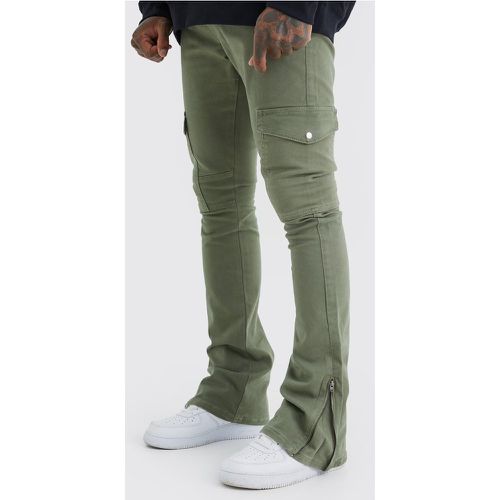Pantalon cargo skinny à taille fixe - Boohooman - Modalova