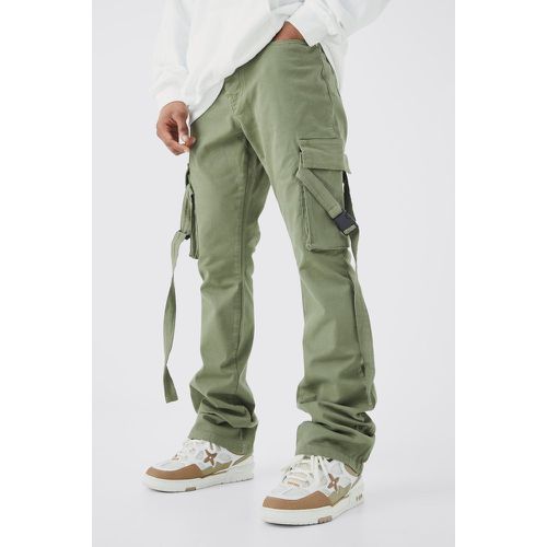 Pantalon cargo slim à taille fixe - 28R - Boohooman - Modalova