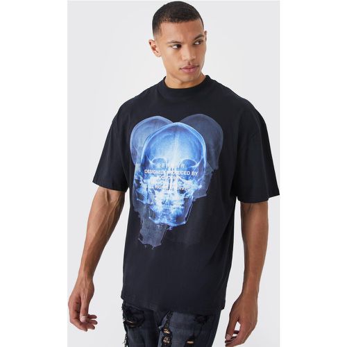 Tall - T-shirt oversize imprimé crâne rayon X - Boohooman - Modalova