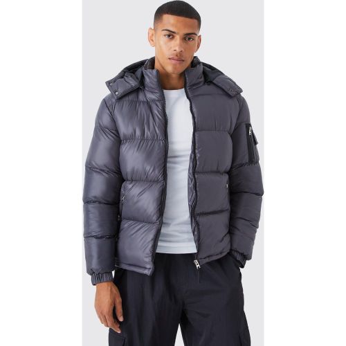 Doudoune matelassée brillante - L - Boohooman - Modalova