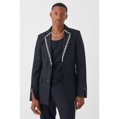 Blazer droit skinny à ornements - Boohooman - Modalova