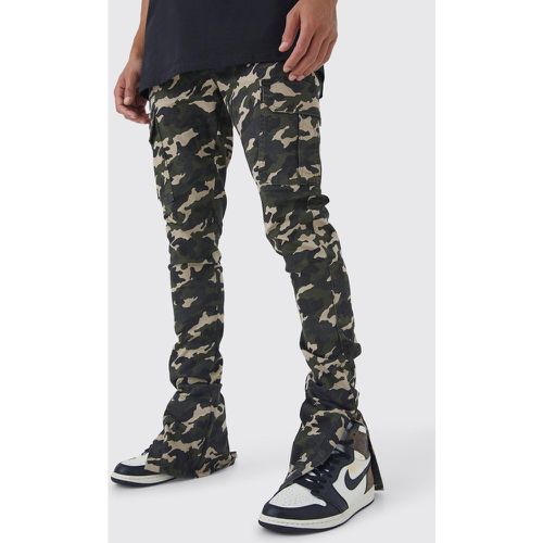 Tall - Pantalon cargo skinny à imprimé camouflage - 30 - Boohooman - Modalova