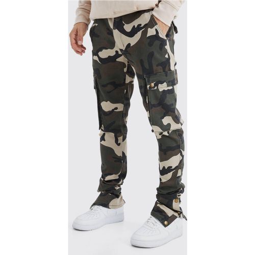 Pantalon cargo skinny à imprimé camouflage - Boohooman - Modalova