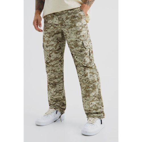 Pantalon cargo ample à imprimé camouflage - Boohooman - Modalova