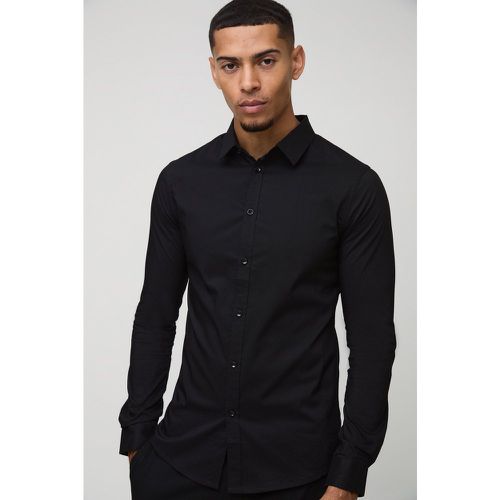 Chemise moulante à manches longues - S - Boohooman - Modalova