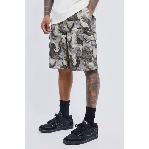 Short cargo ample imprimé bandana - Boohooman - Modalova