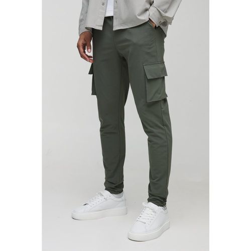 Pantalon cargo léger à taille élastique - S - Boohooman - Modalova