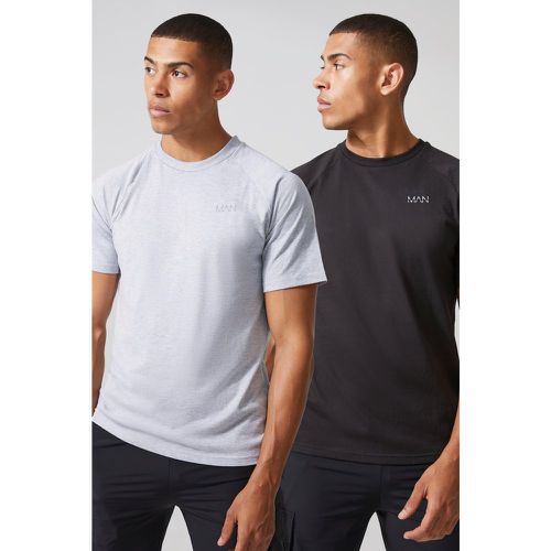 Lot de 2 t-shirts de sport - MAN Active - L - Boohooman - Modalova