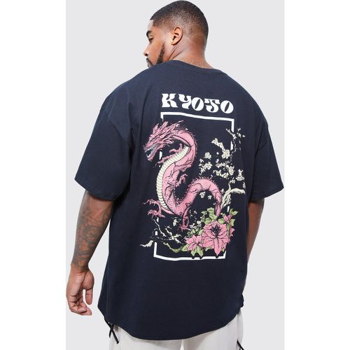 Grande taille - T-shirt à slogan Kyoto - Boohooman - Modalova