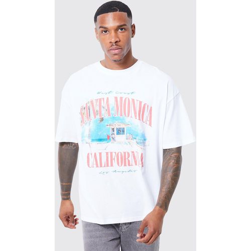 T-shirt oversize à slogan California - Boohooman - Modalova
