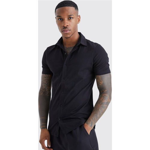 Chemise cintrée à manches courtes - M - Boohooman - Modalova