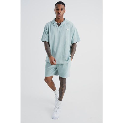 Ensemble oversize premium avec polo et short - L - Boohooman - Modalova