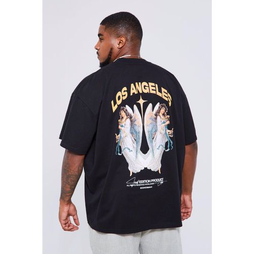 Grande taille - T-shirt oversize épais à slogan Los Angeles - Boohooman - Modalova
