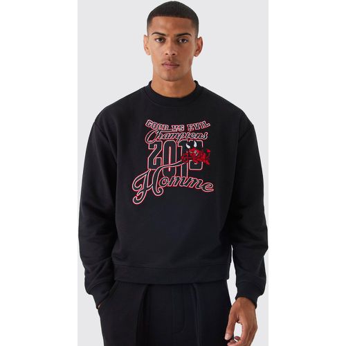 Sweat oversize à écusson diable homme - S - Boohooman - Modalova