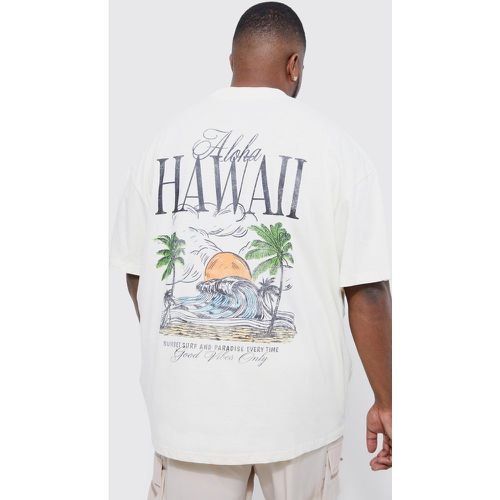 Grande taille - T-shirt oversize à col montant et slogan Aloha - - XXXXXL - Boohooman - Modalova