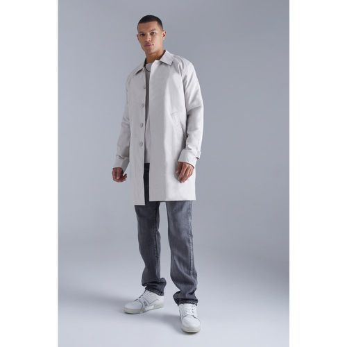 Tall - Imperméable droit en twill - S - Boohooman - Modalova