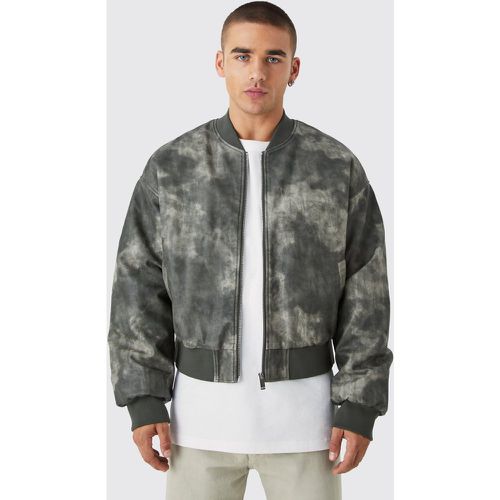 Bomber ample délavé matelassé homme - XL - Boohooman - Modalova