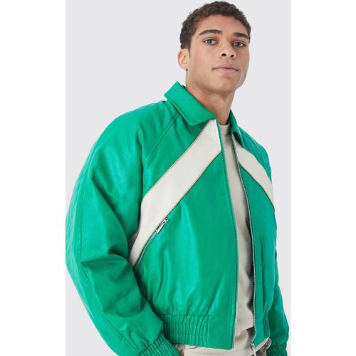 Bomber ample homme - vert - M, vert - Boohooman - Modalova