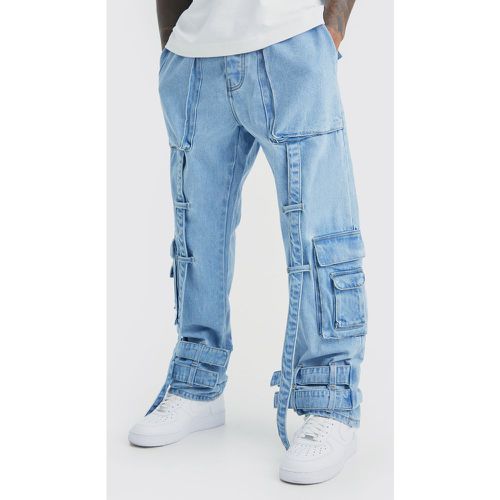 Jean cargo ample à taille élastiquée homme - 36R - Boohooman - Modalova