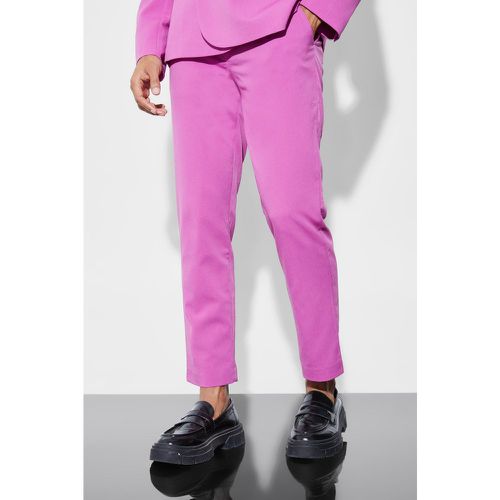 Pantalon de costume court plissé - 32R - Boohooman - Modalova