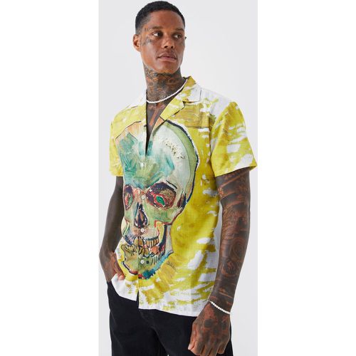 Chemise à manches courtes et imprimé Van Gogh - Boohooman - Modalova