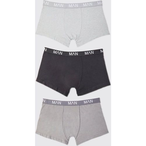 Grande taille - Lot de 3 boxers - MAN - - XXXXXL - Boohooman - Modalova