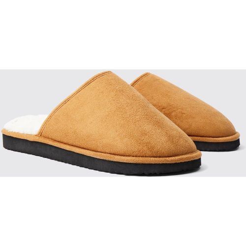 Chaussons à bordure en polaire - S - Boohooman - Modalova